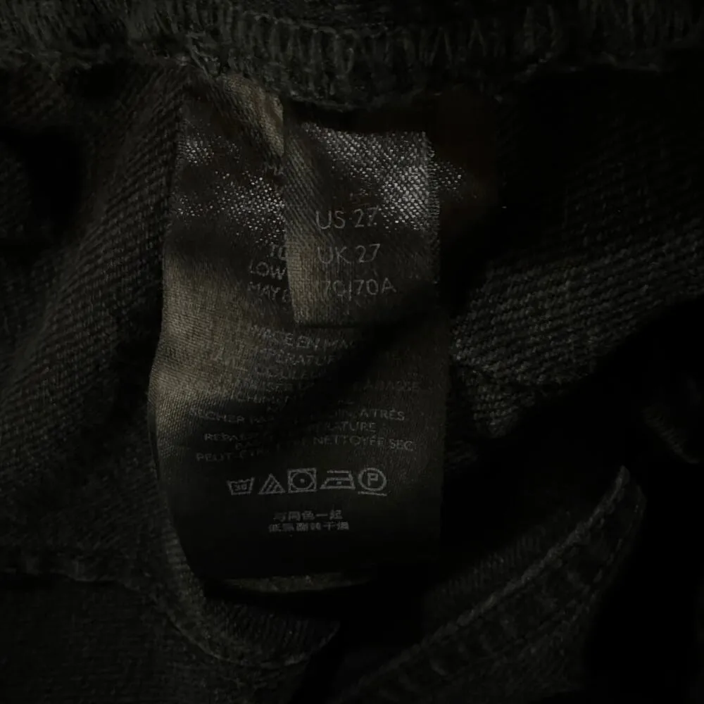 Free People SZ 27 Jeans Super Wide Leg Button-Fly Hi-Rise Black We the Free - Image 9