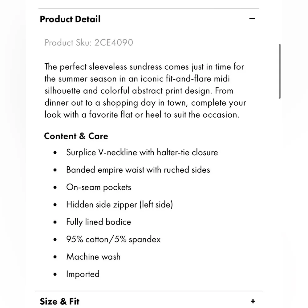 Boston Proper Valencia Abstract Print Halter Fit and Flare Midi Dress - Image 3