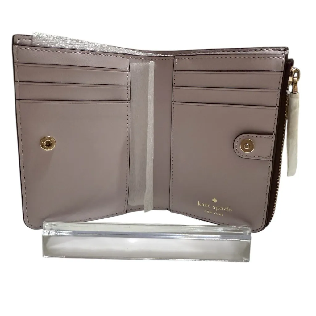 Kate Spade New York Lena Small L Zip Wallet - Hot Fudge/TuTu Pink - NIP - Image 6