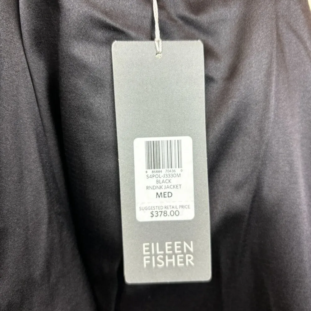 Eileen Fisher jacket/coat, size Medium, ramie, zipper, stretch, dressy, office - Image 11