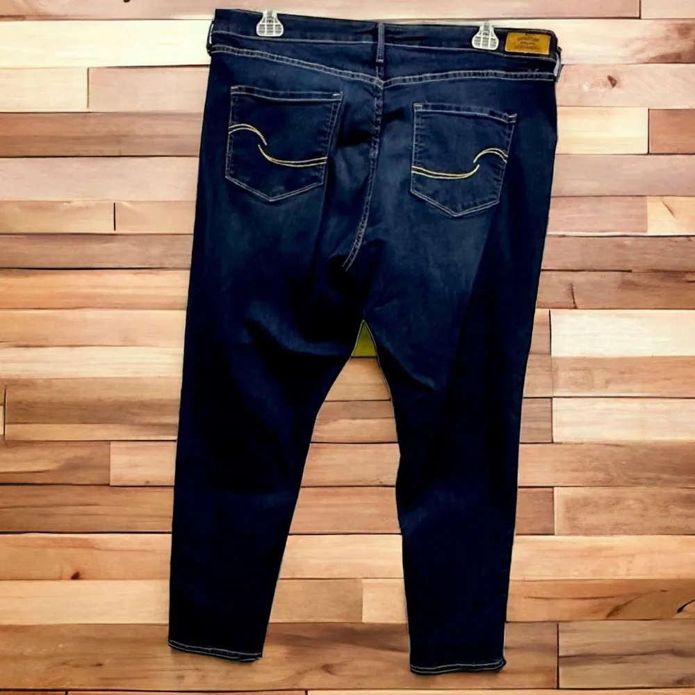 Levi Strauss Modern Slim Dark Wash Denim High Rise Blue Jeans Plus Size 22 - Image 12