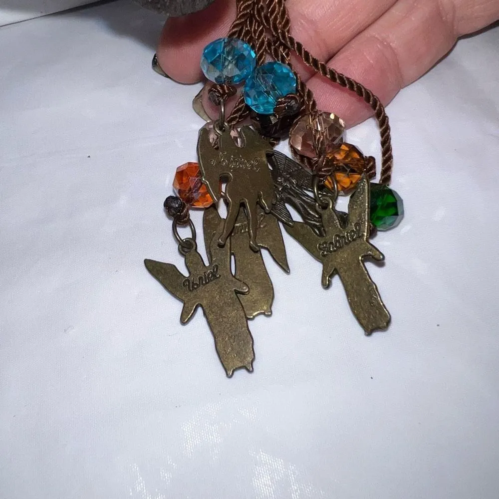 Wood Saint Panel Bracelet with Dangle Named Saint‎ Charms Brown - Image 9