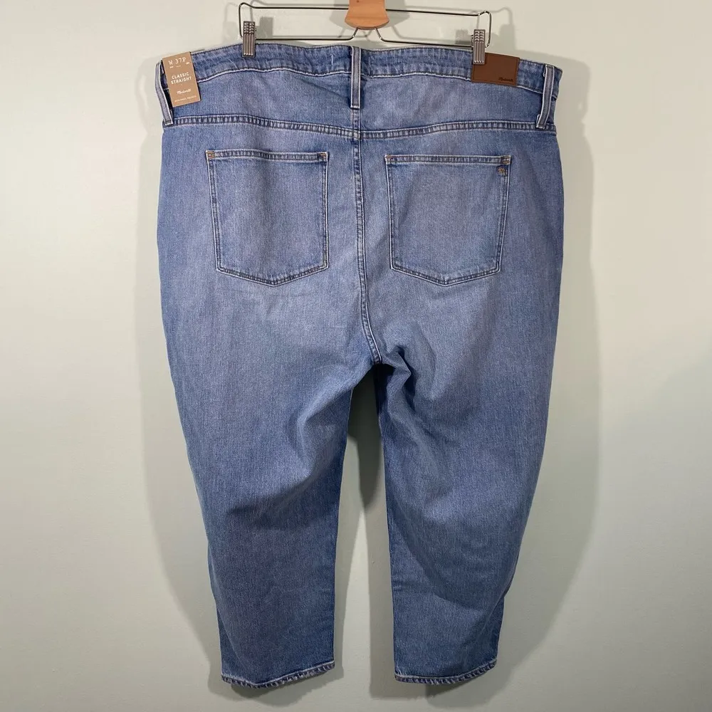 Madewell Women's Blue Meadowland Wash Classic Straight Jeans Size 37P NWT - Image 9