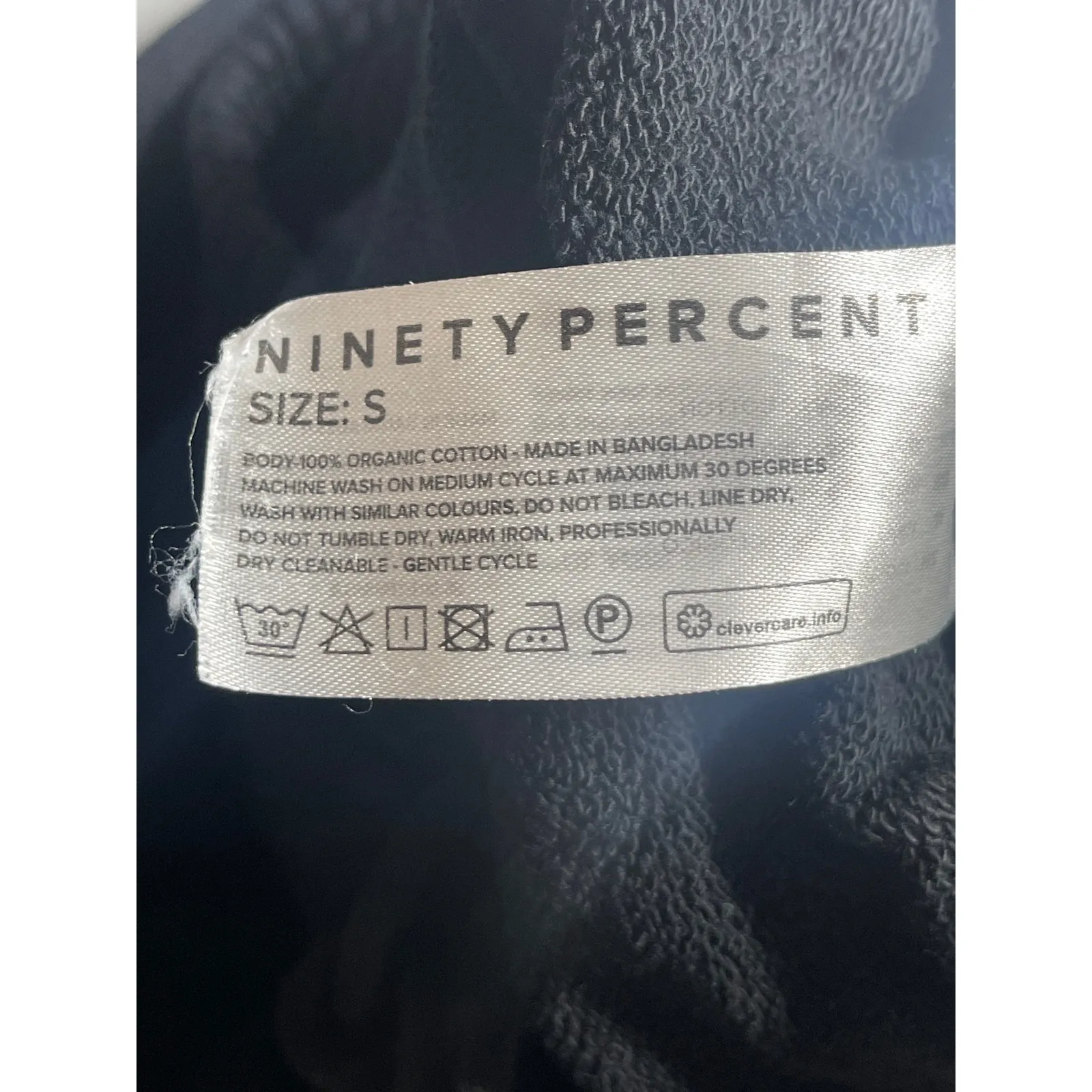 Ninety Percent Women's Black High Rise Tapered Joggers Trousers Sweat Pants Sz S - Image 4