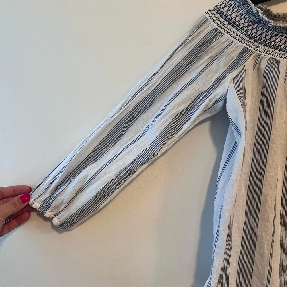 Abercrombie & Fitch Off The Shoulder Striped Top 100% Cotton - Image 3