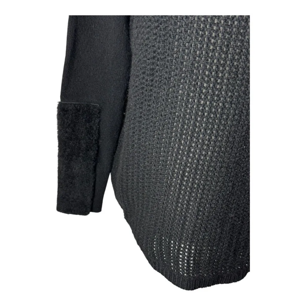 Club Monaco Sweater Women XS Black Italian Cashmere Knit Pullover Quiet‎ Luxury - Image 5