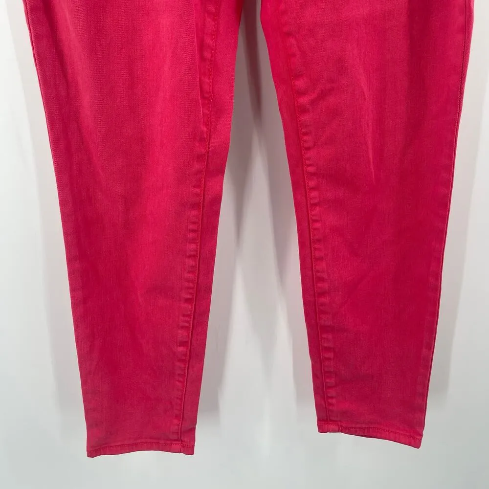 VINTAGE AMERICA BLUES Jeans Size 6R/28 Missy Stretch Skinny Red/Pink Zipper NWT Red - Image 12