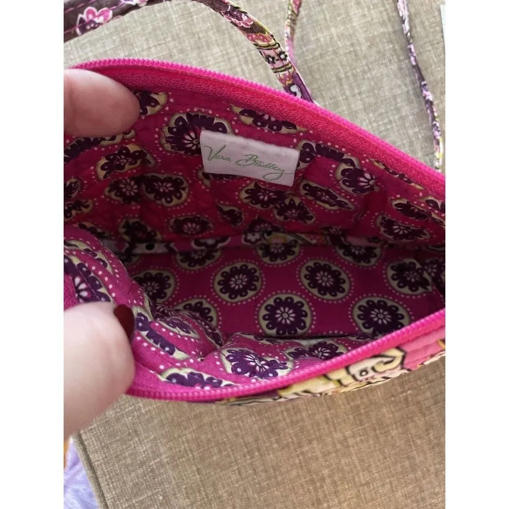 Vera Bradley Very Berry Pattern Purse CrossBody Adjustable Strap Small Pleated - Image 8
