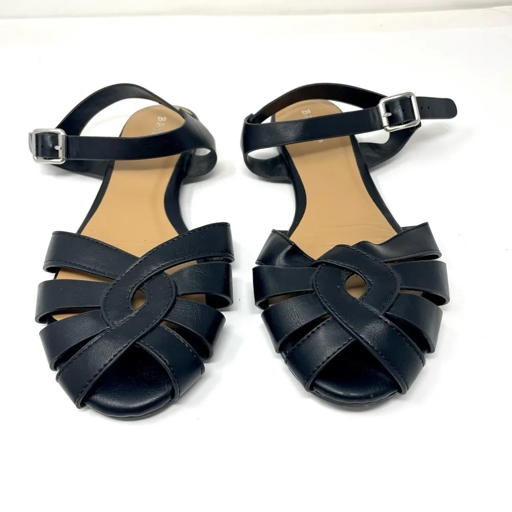 BAMBOO black sandals, size 8.5 - Image 2