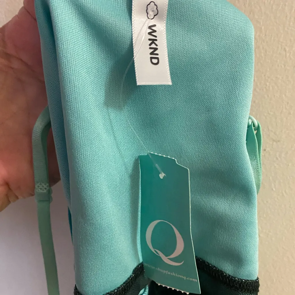 7DAY WKND Womens Crop Cami Tank Top M Medium Aqua Teal Green Ombre NWT Blue Size undefined - Image 4