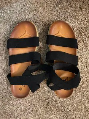 Aloha Island Platform Sandals Black Size 10 - Image 2