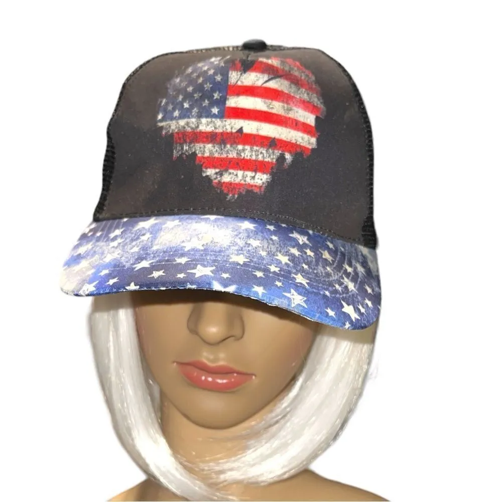 Clairs cute patriotic baseball cap! New Black - Image 3