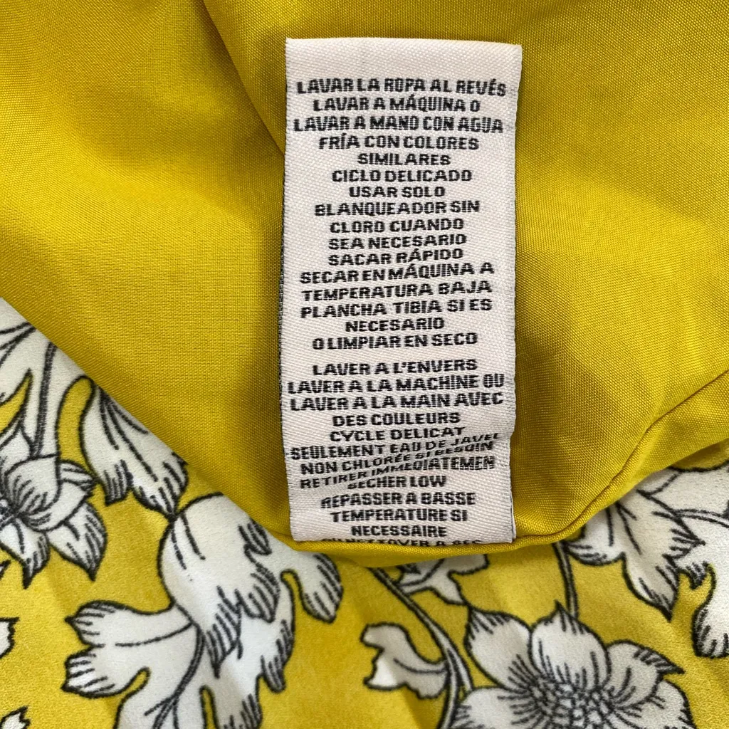 Nanette Lepore Women Sz 4 Pleated Mock Neck Smocked Sleveless Floral Midi Dress - Image 9