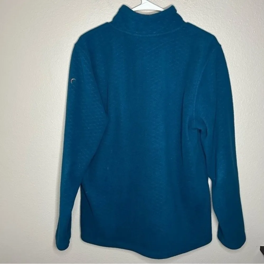 ZYIA Active blue quilted fleece snap button pullover sweater women’s size large - Image 5