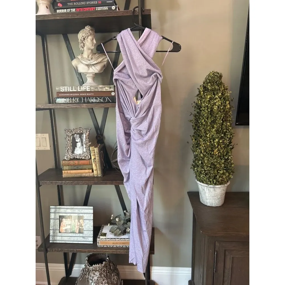 Baobab Kena Sparkle Stretch Maxi Dress Tesoro & Mage Womens Size Large Purple - Image 3