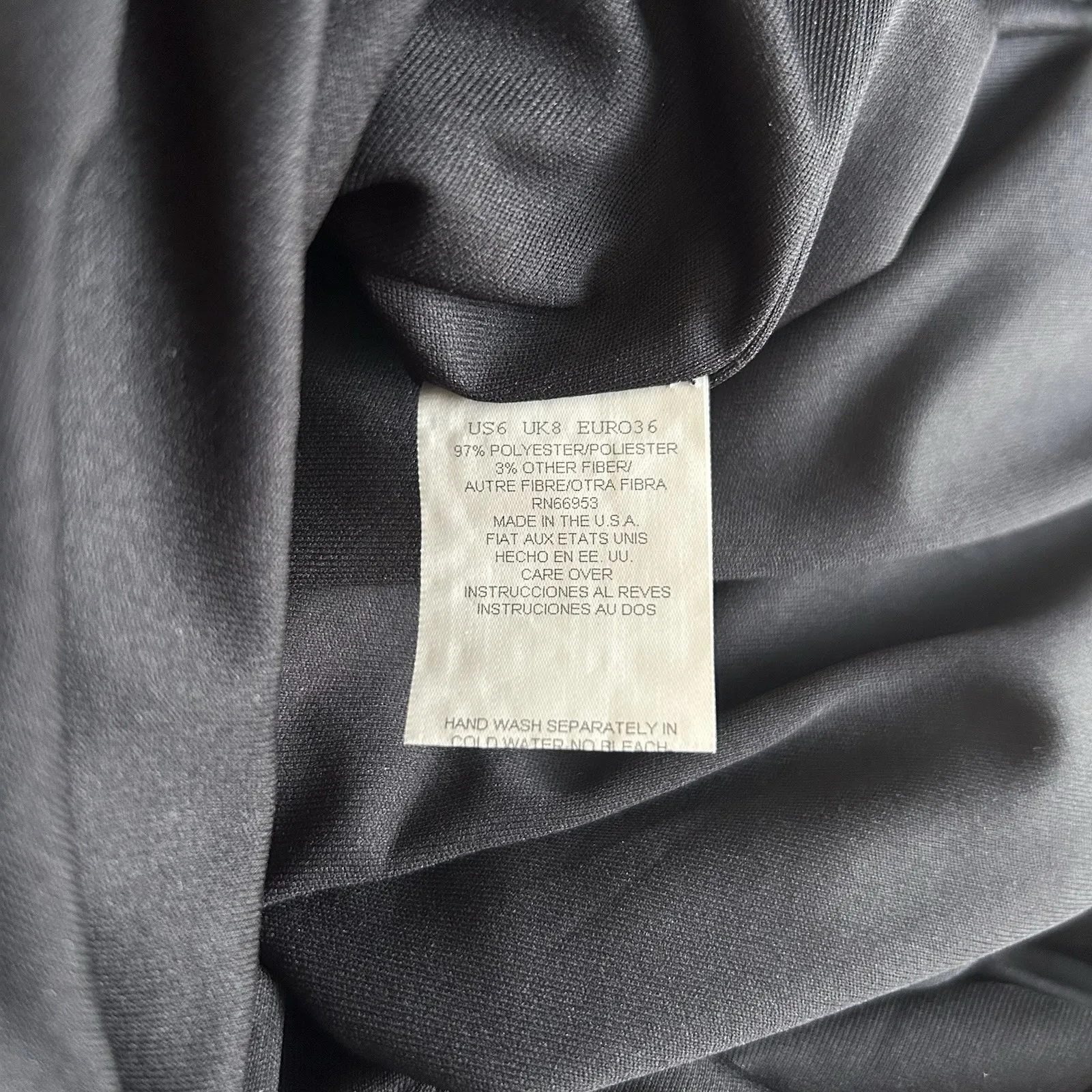 David Warren‎ New York Size 6 Black Short Sleeve Dress Silver Waist Accents VTG - Image 6