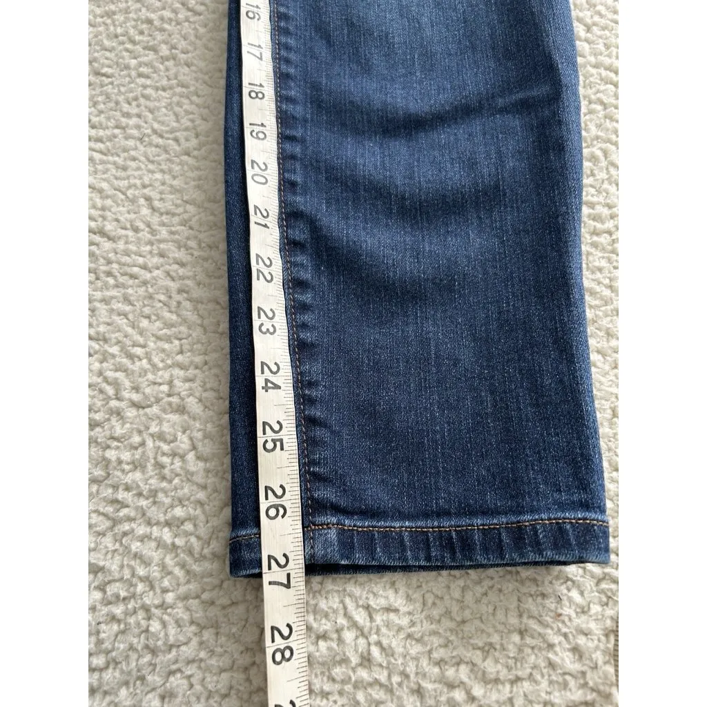 Ann Taylor LOFT Mid-Rise Curvy Skinny Ankle Jeans Blue Medium Wash Size 30/10 - Image 9