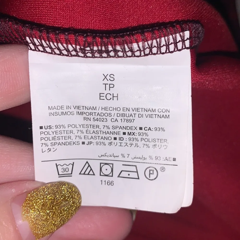 Old Navy red gingham curvy fitted midi pencil skirt - Image 6