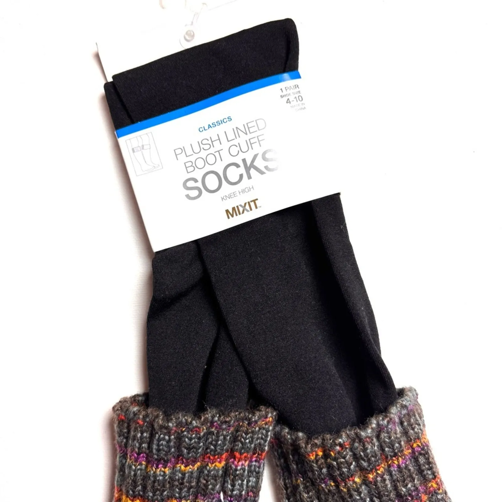 MIXIT Cold Winter  Weather Plush Lined Boot Cuff Knee High Socks  Sz OS NWT - Image 7