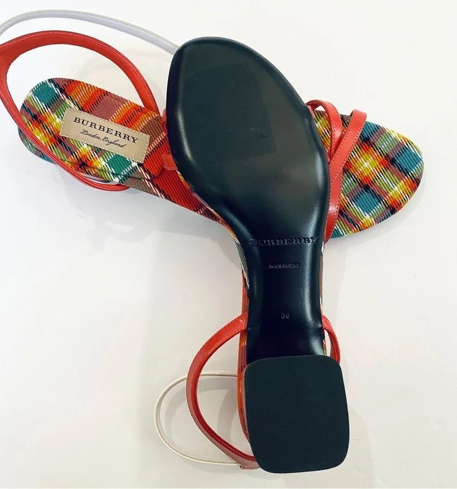 Burberry Tartan two-tone sandal - Image 4