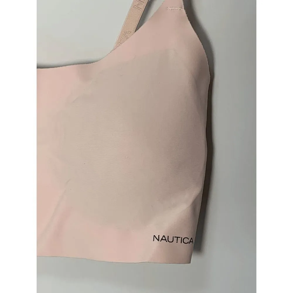 Nautica Intimates Women's Adjustable Strap Pullover Bralette Pink Small - Image 2
