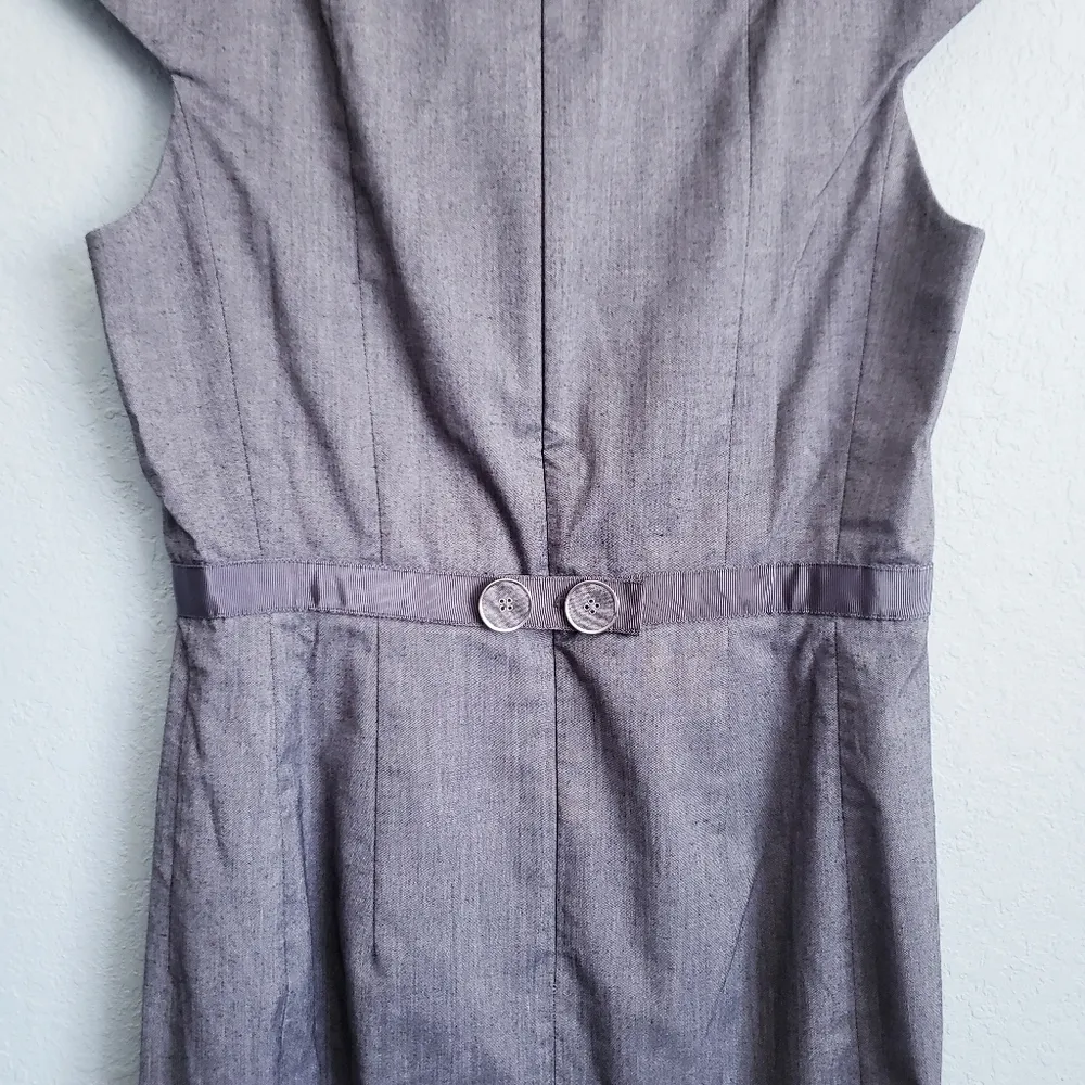 Anthropologie Bryan Lars Gray Eyelet Embroidered Dress - Image 7