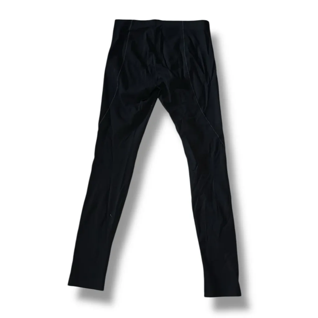 Helmut Lang Black Reflex Bodycon Leggings Contrast Topstitch Detail Trim Size Sm - Image 7
