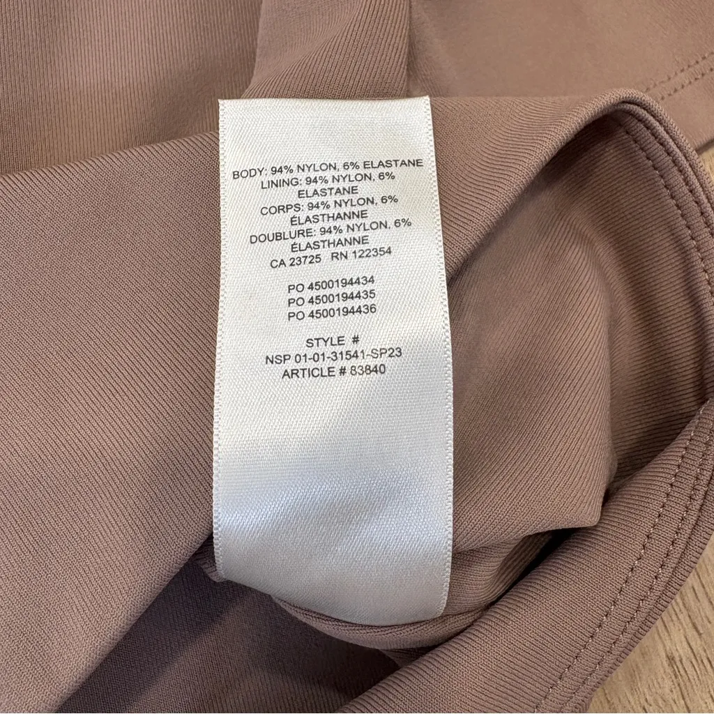 🌟BABATON🌟 CONTOUR KNIT CROP TOP TEE SHORT SLEEVE CREWNECK BROWN SZ S - Image 6