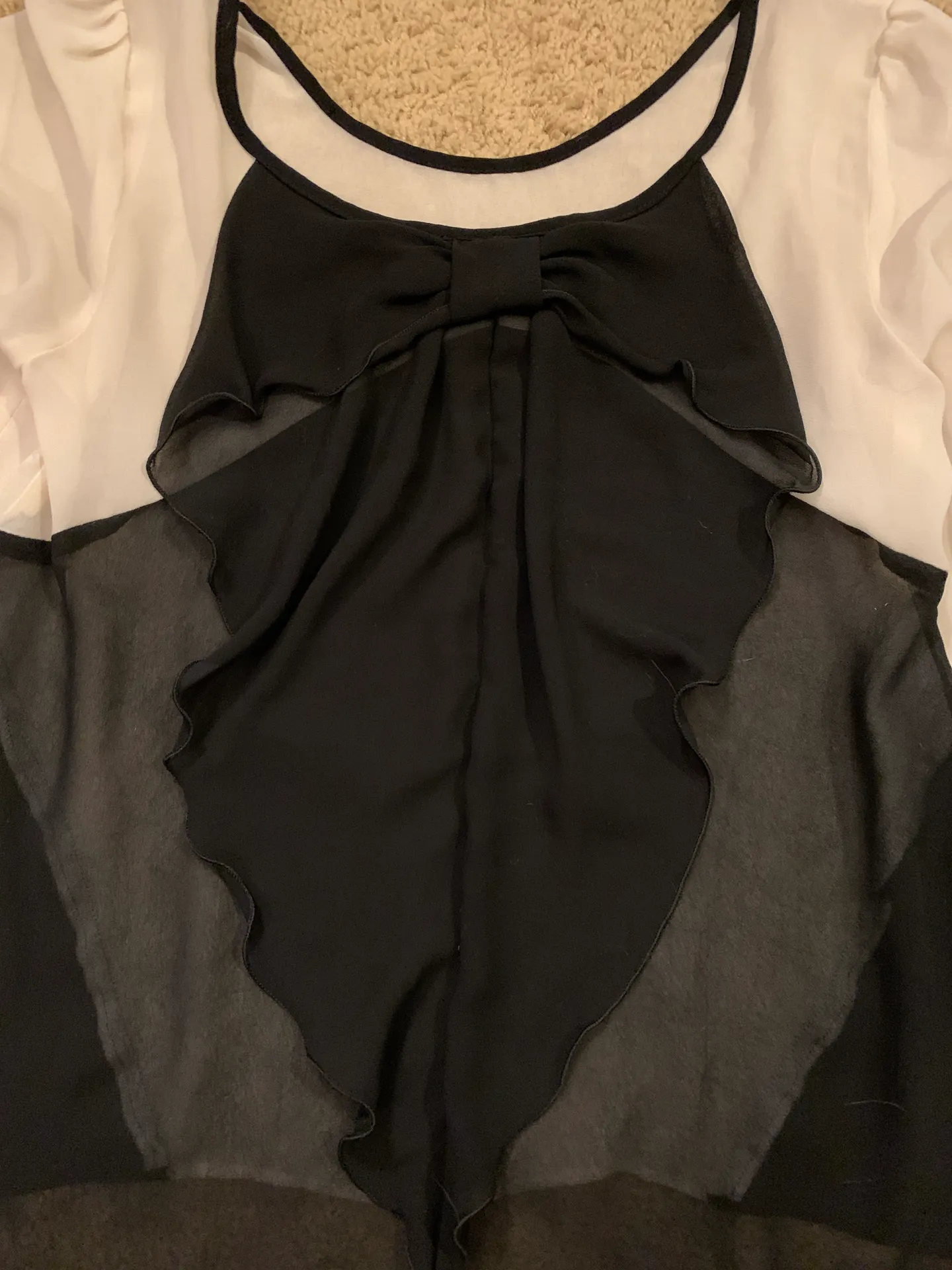 Sheer Black And White Top - Image 3