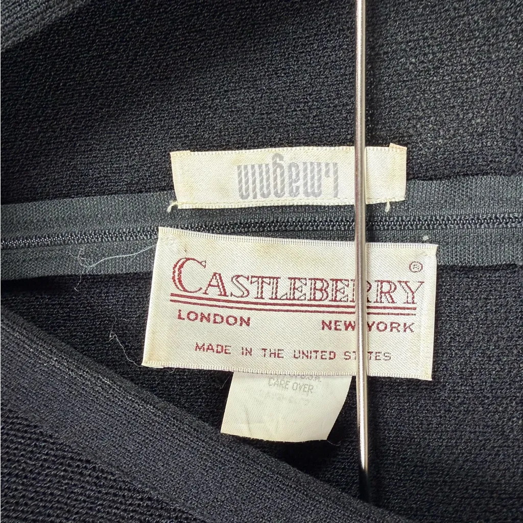 Vintage I. Magnin x Castleberry Black Knit Jacket Size L - Image 7