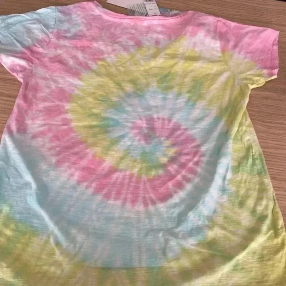 🆕Sunset Glow Pastel Tones Tie Dye Tee L🆕 Yellow Size L - Image 3