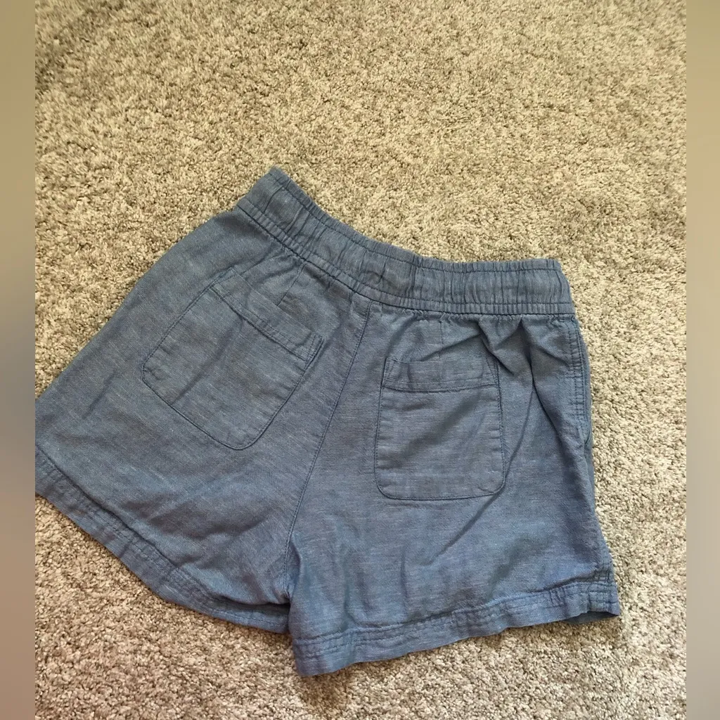 Gap linen blend elastic waist drawstring women shorts size XS - Image 7