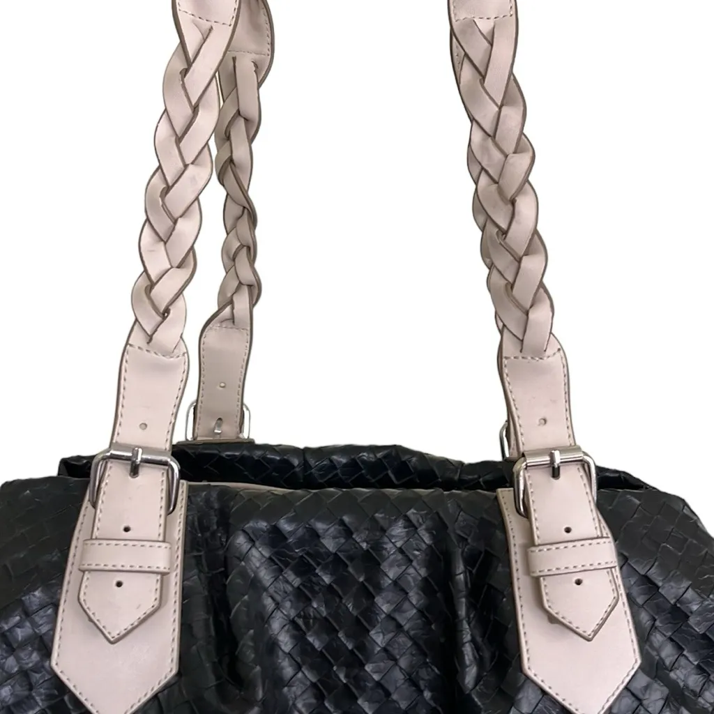 Vera Wang | Bags | Simply Vera Tuxedo Leather Oversized Hobo Bag - Image 10