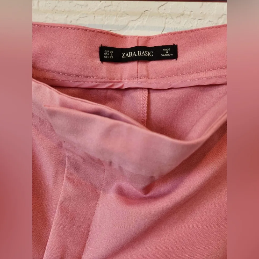 Zara Ankle Pink Trousers Size 6 - Image 6