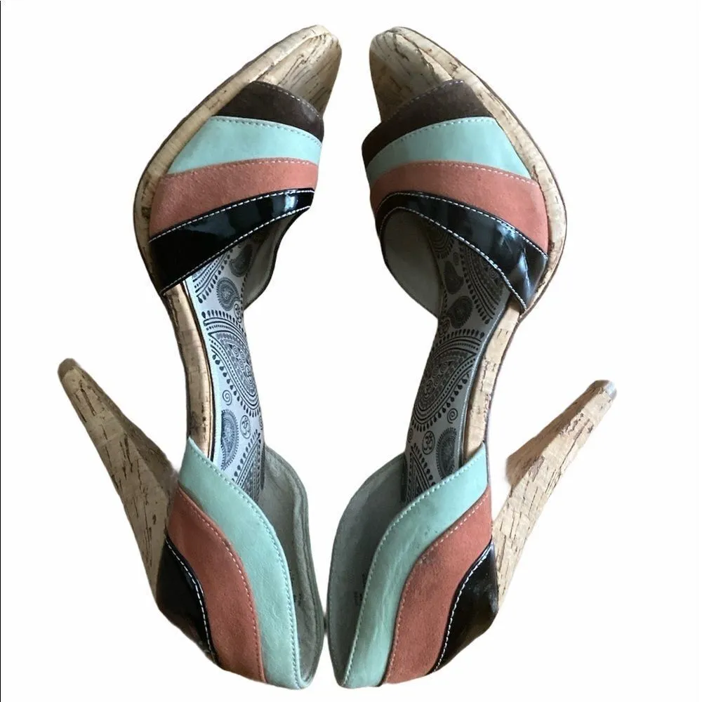 Steven Multicolor Suede & Patent Leather Shoes 8 M - Image 3