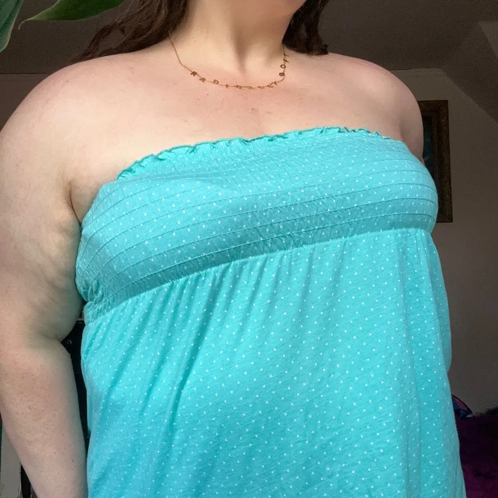 Alloy polka dot Y2K tube top 3x Blue - Image 4