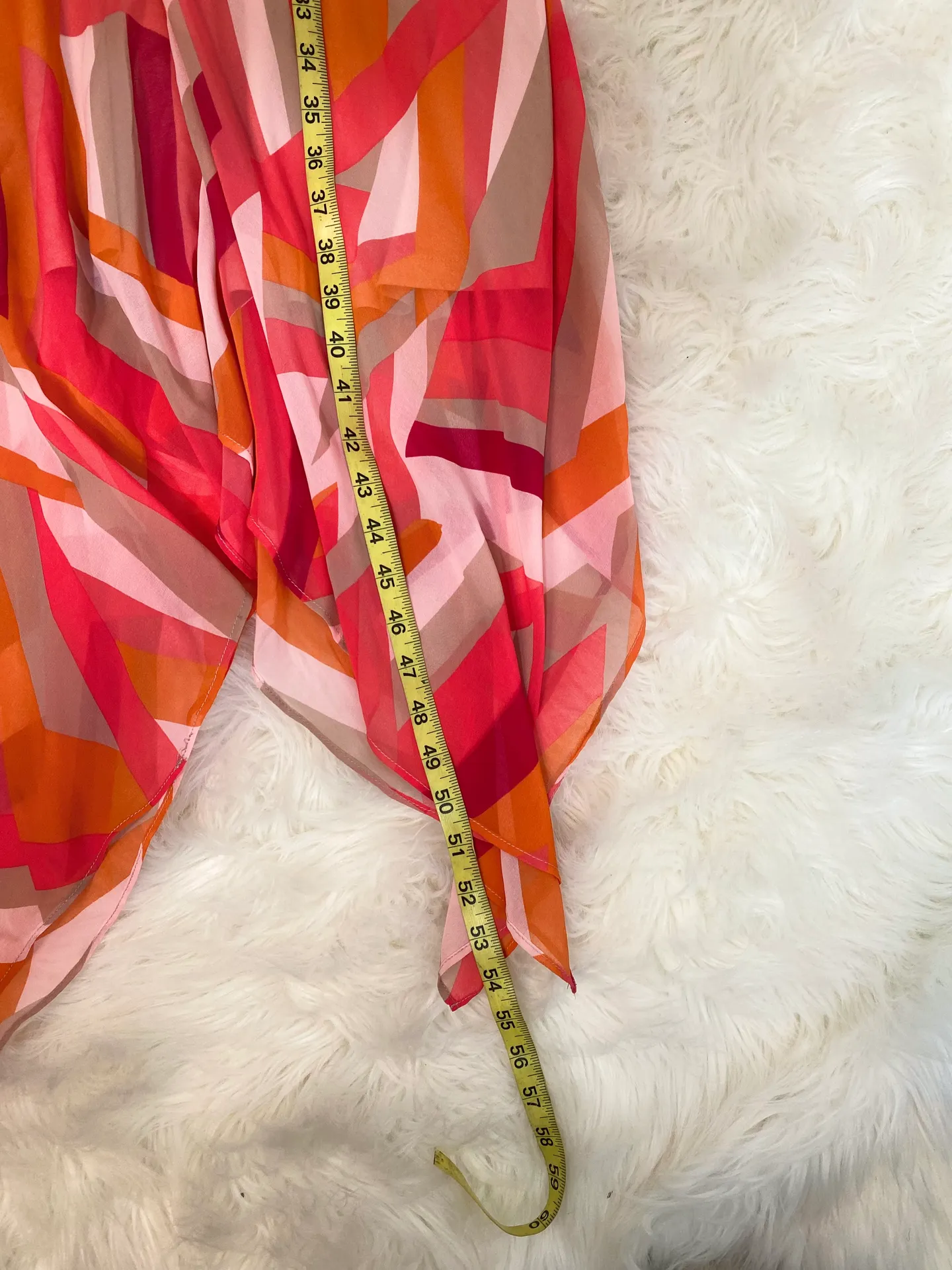 Calvin Klein Printed Asymmetrical Dress Size 14 - Image 10