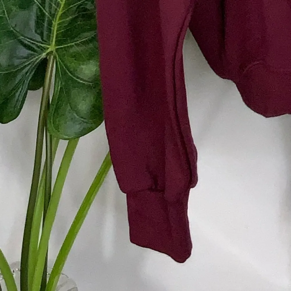 “Hairdresser” Graphic Logo Fleece Maroon Hoodie Kangaroo Pocket Hoodie XL - Image 10