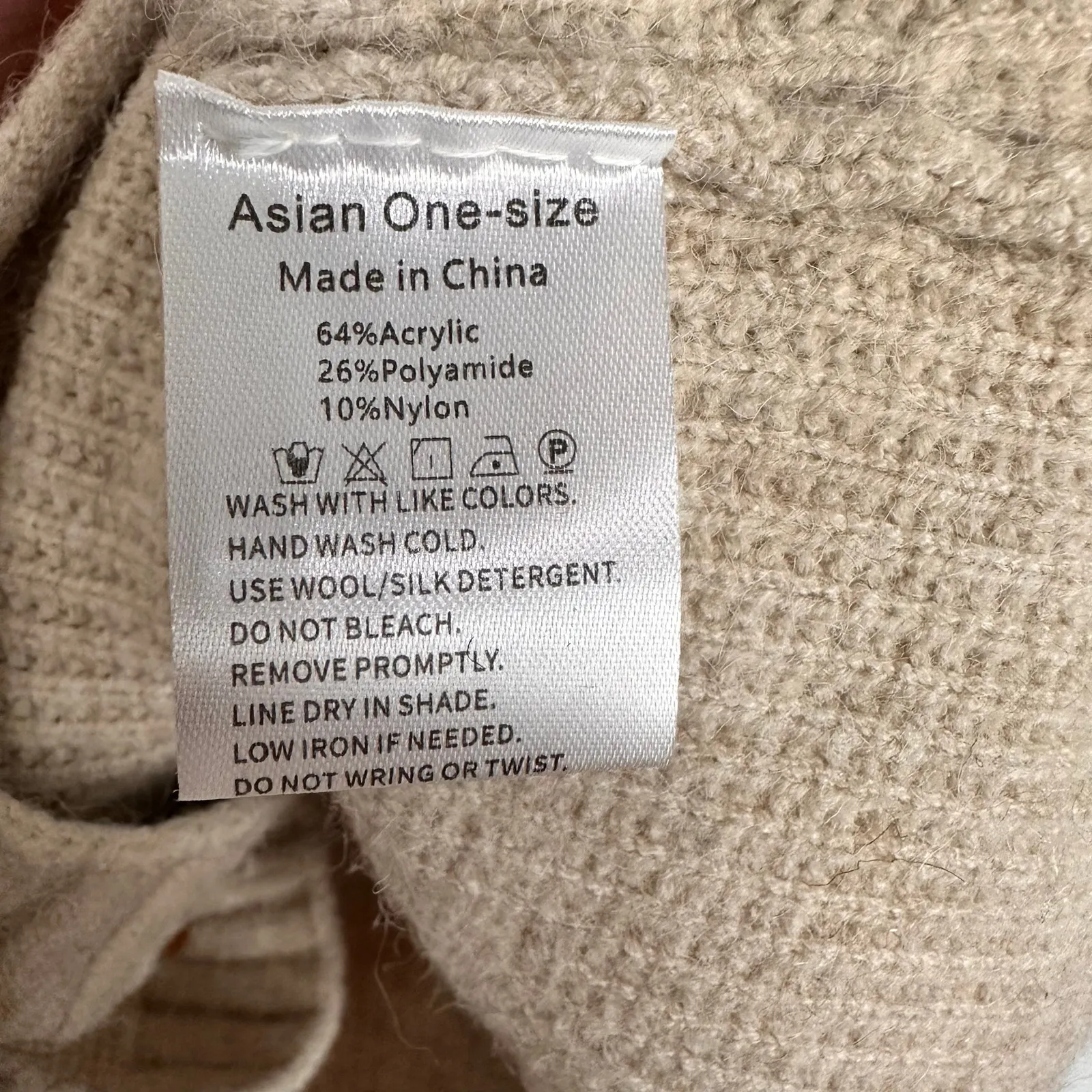 Grannycore Sweater Vest Oatmeal multicolor Knit Front Pockets Free Size Teacher Size L - Image 5