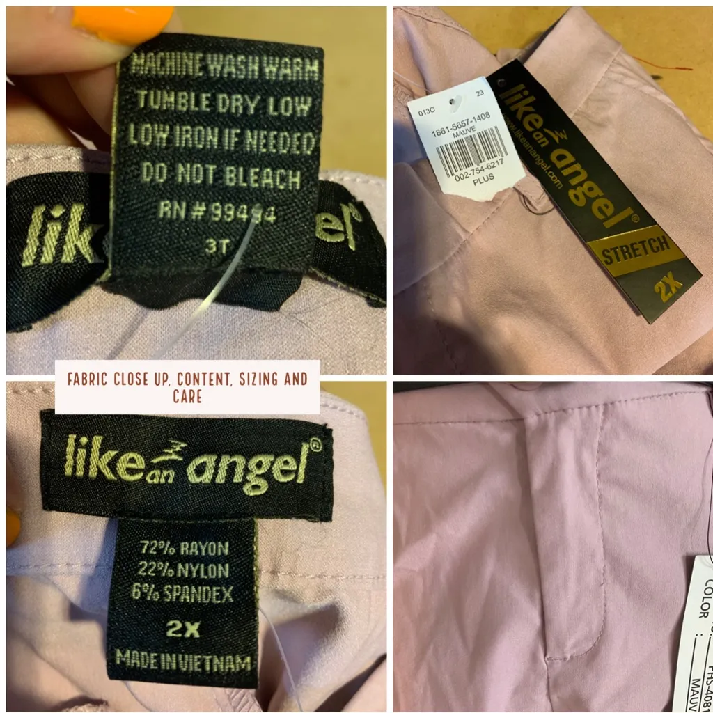 LIKE AN ANGEL LILAC PURPLE SKINNY LEG STRETCH PANTS W/BLACK BELT NWT (2X) - Image 11