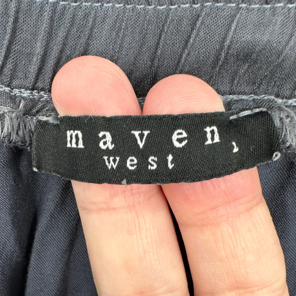 Maven West | Large | Silky Wash 100% Cupro Drawstring Jogger Pants in Gray - Image 5