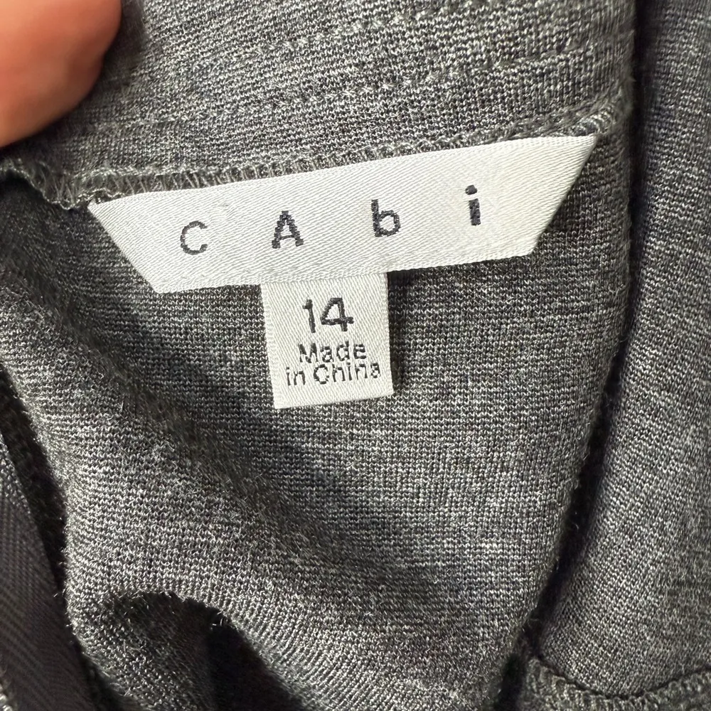 CABI Dark Gray Peplum Bustier Top Size 14 - Image 9