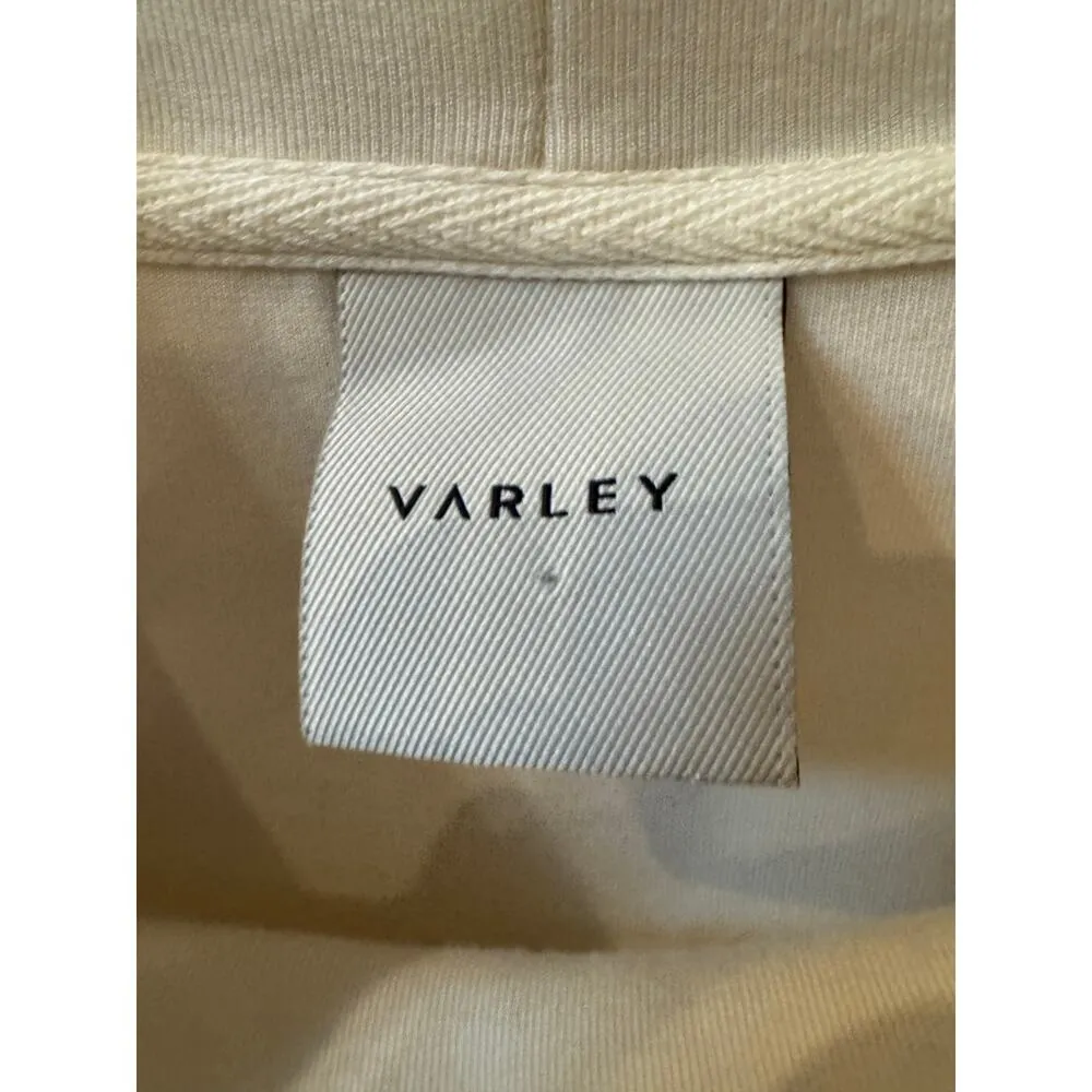 Varley Arcola Mock Neck Pullover Sweatshirt L Oversize Sweater Beige Egret Tunic - Image 7