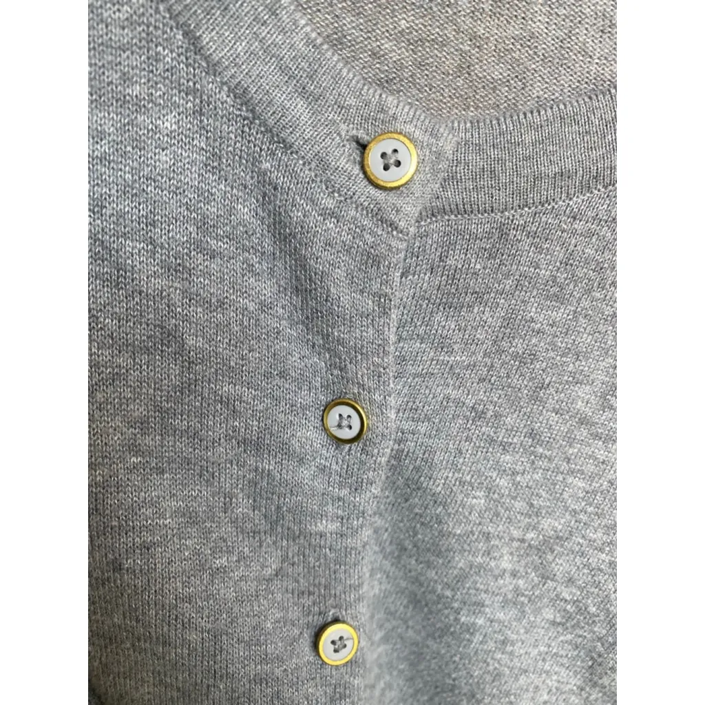 Tommy Hilfiger 100% Pima Cotton Gray Cardigan French Preppy Classic Parisian XL - Image 4