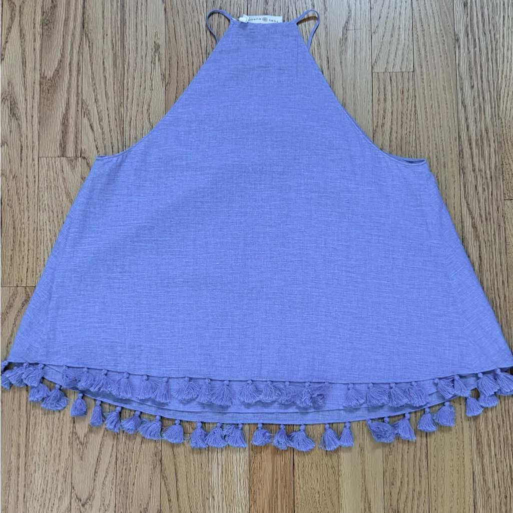 TORY BURCH LINDSAY TOP CORNFLOWER BLUE. Size 2. 100% Cotton - Image 8