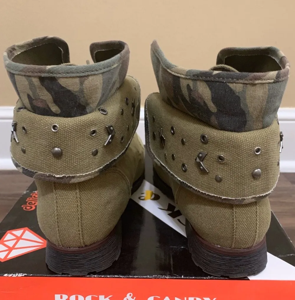 ZIGI Rock & Candy Green Spraypaint Boots-9.5 - Image 3