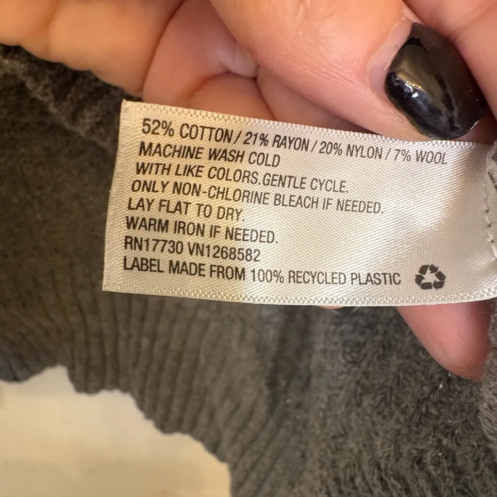 TOMS Gray Knit Pullover Sweater Cozy Minimalist Slouchy Casual Medium - Image 5