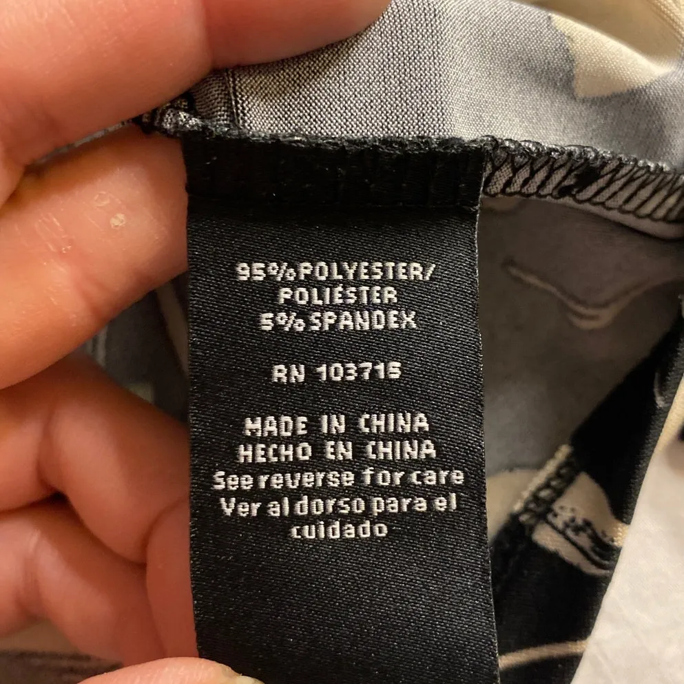 Floral Black Beige Long Sleeve Blouse Zac & Rachel Woman 1X Plus Size - Image 4