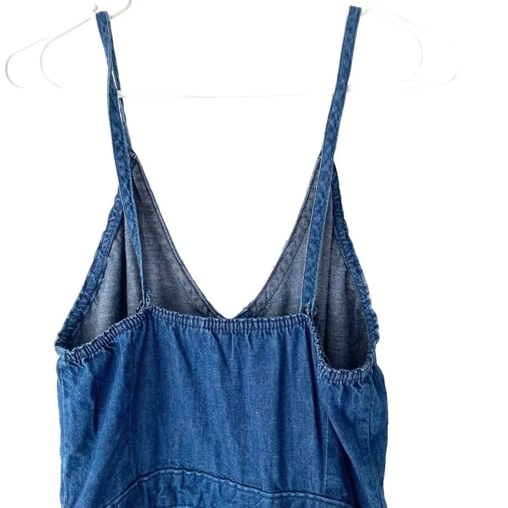Landlubber Vintage Iconic 70s Denim Jean Bib Overalls disco size small Blue - Image 5