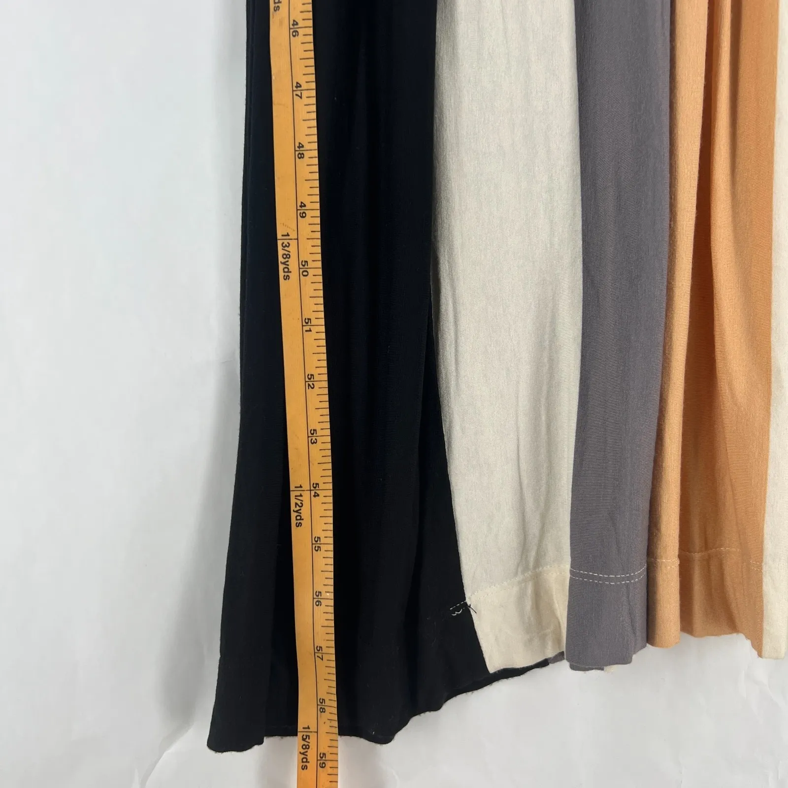 Hot in Hollywood Jilly Maxi Dress Womens XS Gray Tan Stretch Pleated Scoop Neck - Image 14